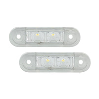 Markeringsljus 2 – LED Vit – 12/24V (2 – pack) - Carlevel AB - Fordon och delar > Fordonsdelar > Belysning