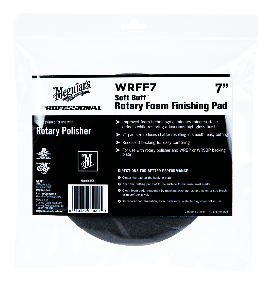 Meguiar's Rotary Foam Finishing Pad 7" - Carlevel AB - Fordon och delar > Fordonsunderhåll > Bilvård