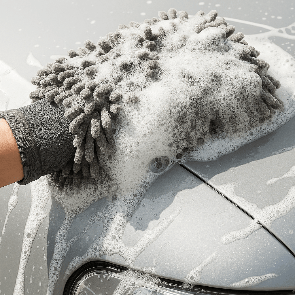 Mikrofiber tvätthandske för bil – Mjuk skonsam rengöring - Carlevel AB - Fordon och delar > Fordonsunderhåll > Bilvård