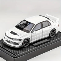 Mitsubishi Lancer Evolution Modellbil – Samlarmodell i Metall med Displaybas - Carlevel - 