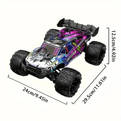 Monstertruck 40km/h RC Bil 1:16 – LED USB-laddning Offroad 4WD – närbild detaljer | Carlevel