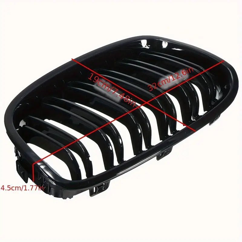Njurgrill till BMW 1-serie F20/F21 2011–2014 – Glanssvart dubbel slits - Carlevel AB - Fordon och delar > Fordonstillbehör