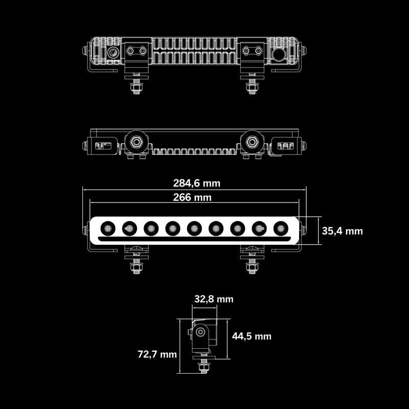 LED-ramp Strands Lighting Division Nuuk D-Line 10″ 5 500 lm – Svart design – kompletterande vy | Strands Lighting Division