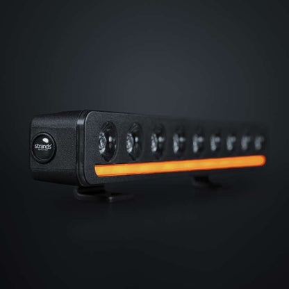 LED-ramp Strands Lighting Division Nuuk D-Line 10″ 5 500 lm – Svart design – produktbild framifrån