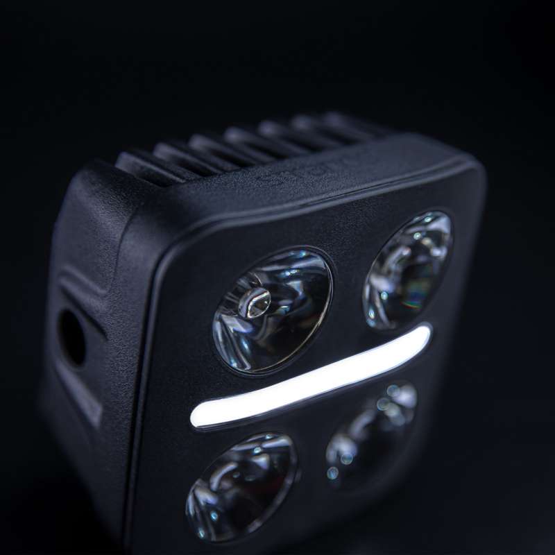 Extraljus NUUK D-Line QB 3" 2710 lm – Vit/Gul Posljus E-godkänd – förpackning och innehåll | Carlevel