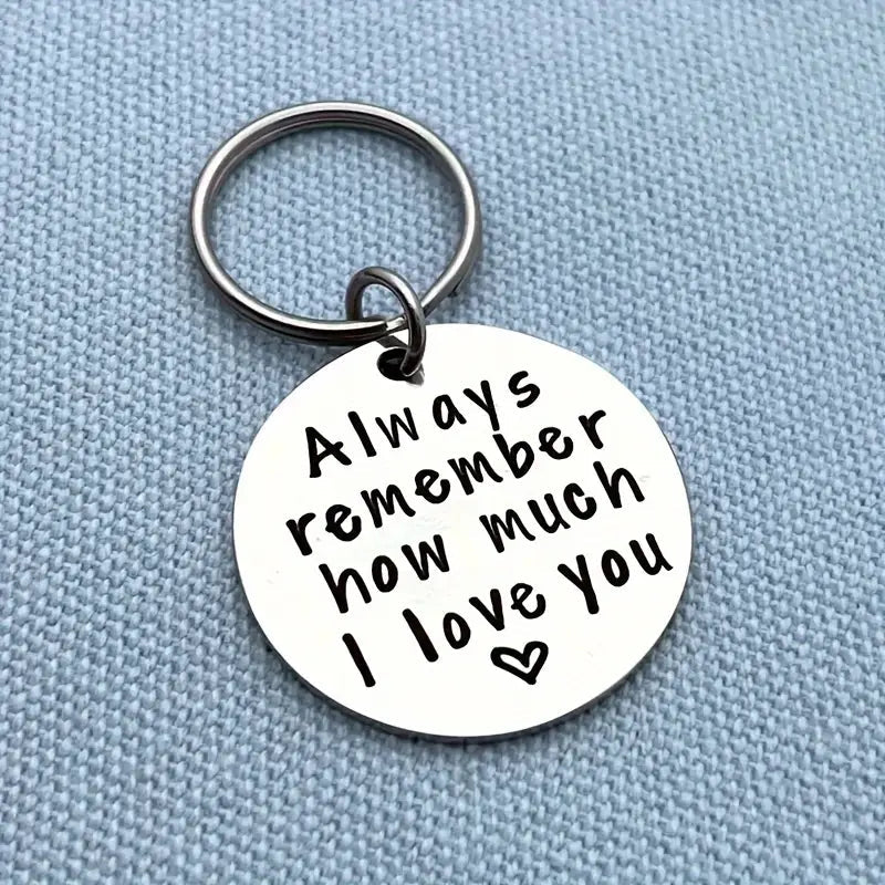 Nyckelring – Always Remember How Much I Love You – Rostfritt Stål - Carlevel - Nyckelringar & Accessoarer