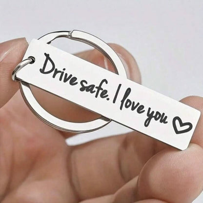 Nyckelring Drive Safe I Love You – Personlig Gåva - Carlevel AB - Fordon och delar > Fordonstillbehör