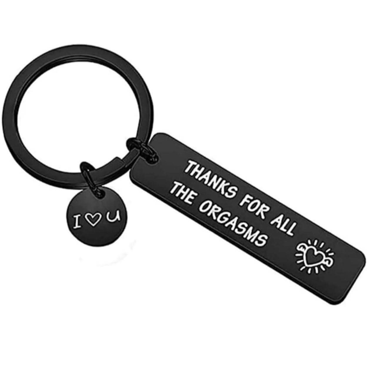 Nyckelring Thanks for All the Orgasms – Rolig Humoristisk Gåva - Carlevel AB - Fordon och delar > Fordonstillbehör