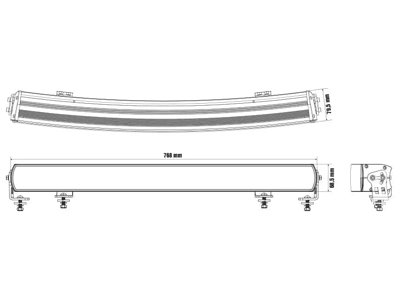 OPTIBEAM Super Captain Dual 800 Curved - Carlevel AB - Fordon och delar > Fordonsdelar > Belysning > Extraljus