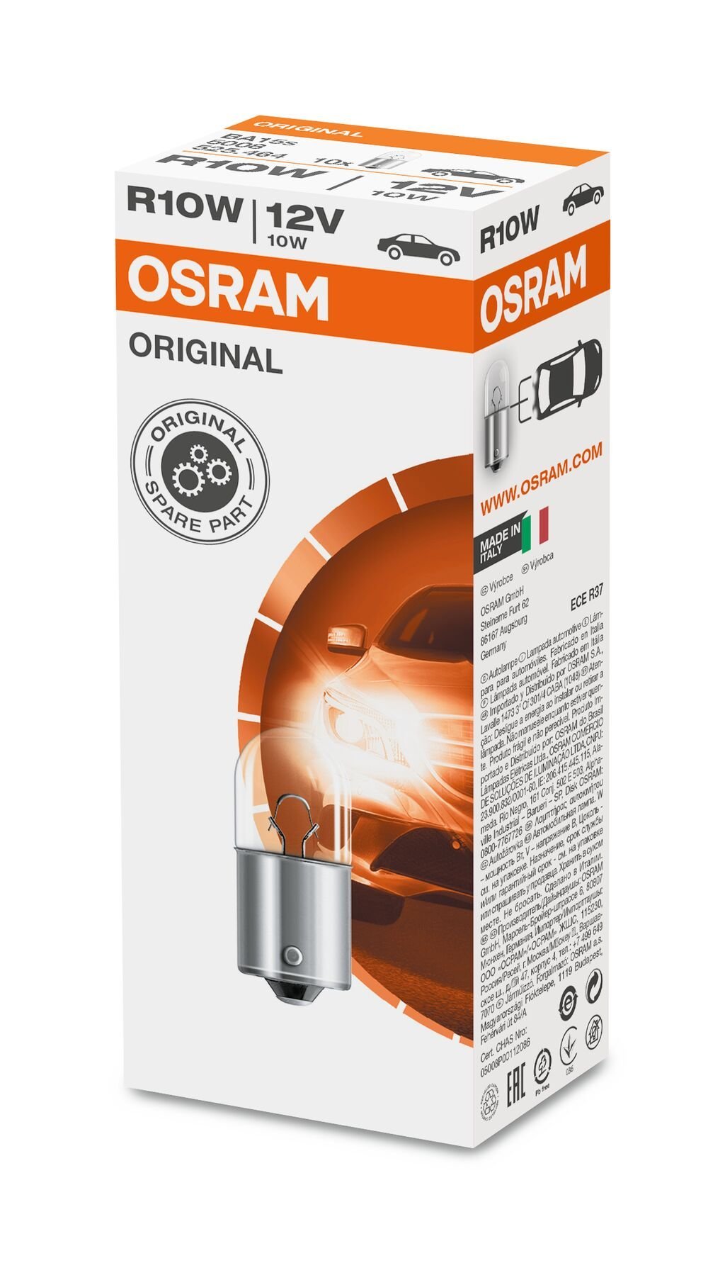 Osram – 5008 – METAL BASE R10W (UNPACKED) - Carlevel AB - Fordon och delar > Fordonstillbehör