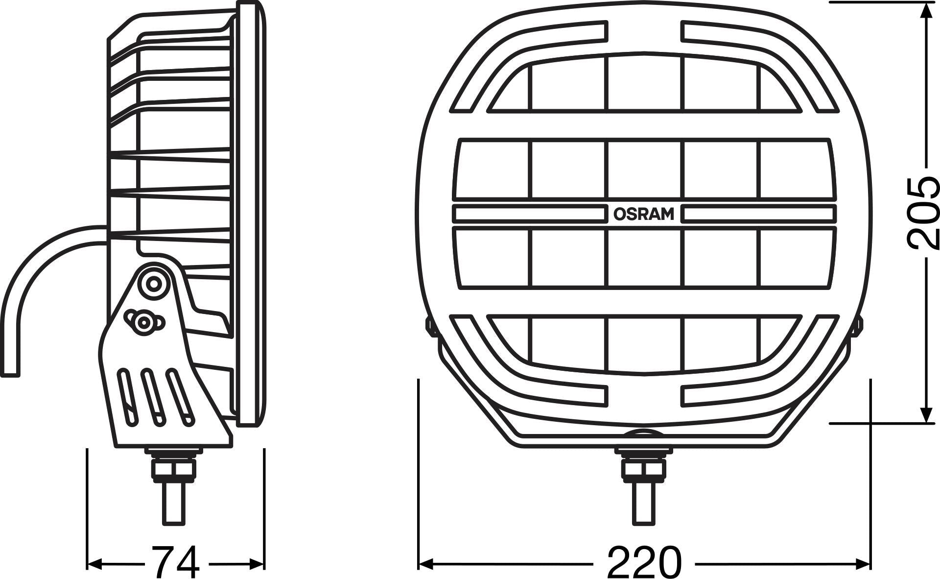 Osram LEDriving CUBE MX230 – CB AMBER EXTREME – 9" - Carlevel AB - Fordon och delar > Fordonsdelar > Belysning > Extraljus
