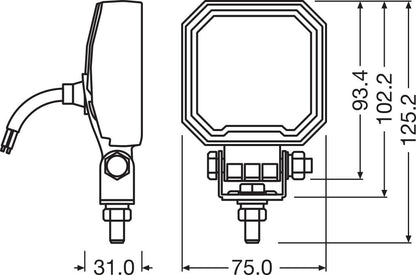OSRAM LEDriving CUBE WL VX80 – WD - Carlevel AB - Fordon och delar > Fordonsdelar > Belysning