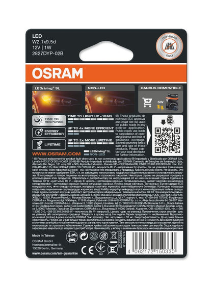 OSRAM LEDriving LEDlampa SL W5W - Carlevel AB - Fordon och delar > Fordonsdelar > Belysning