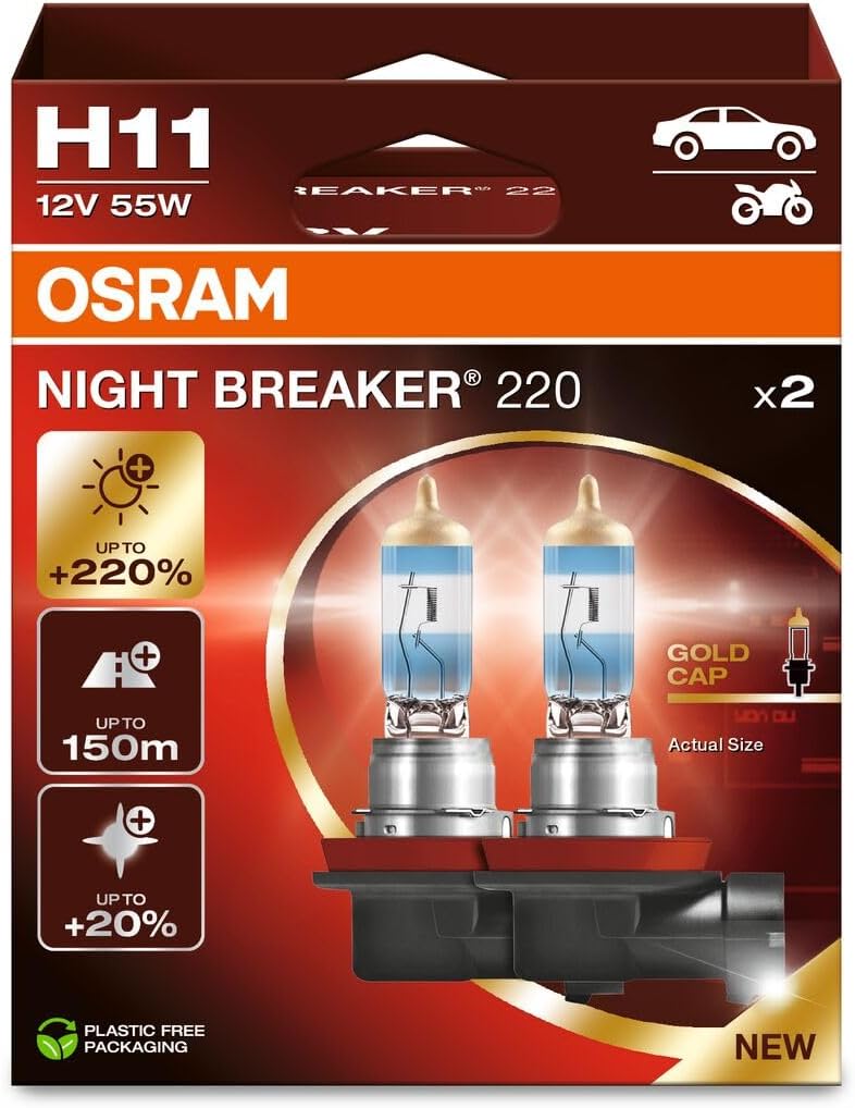 OSRAM Night Breaker 220 – H11 - Carlevel AB - Fordon och delar > Fordonstillbehör