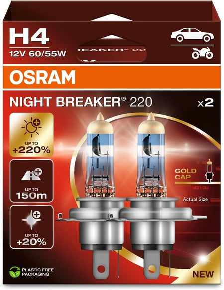 OSRAM Night Breaker 220 – H4 - Carlevel AB - Fordon och delar > Fordonstillbehör