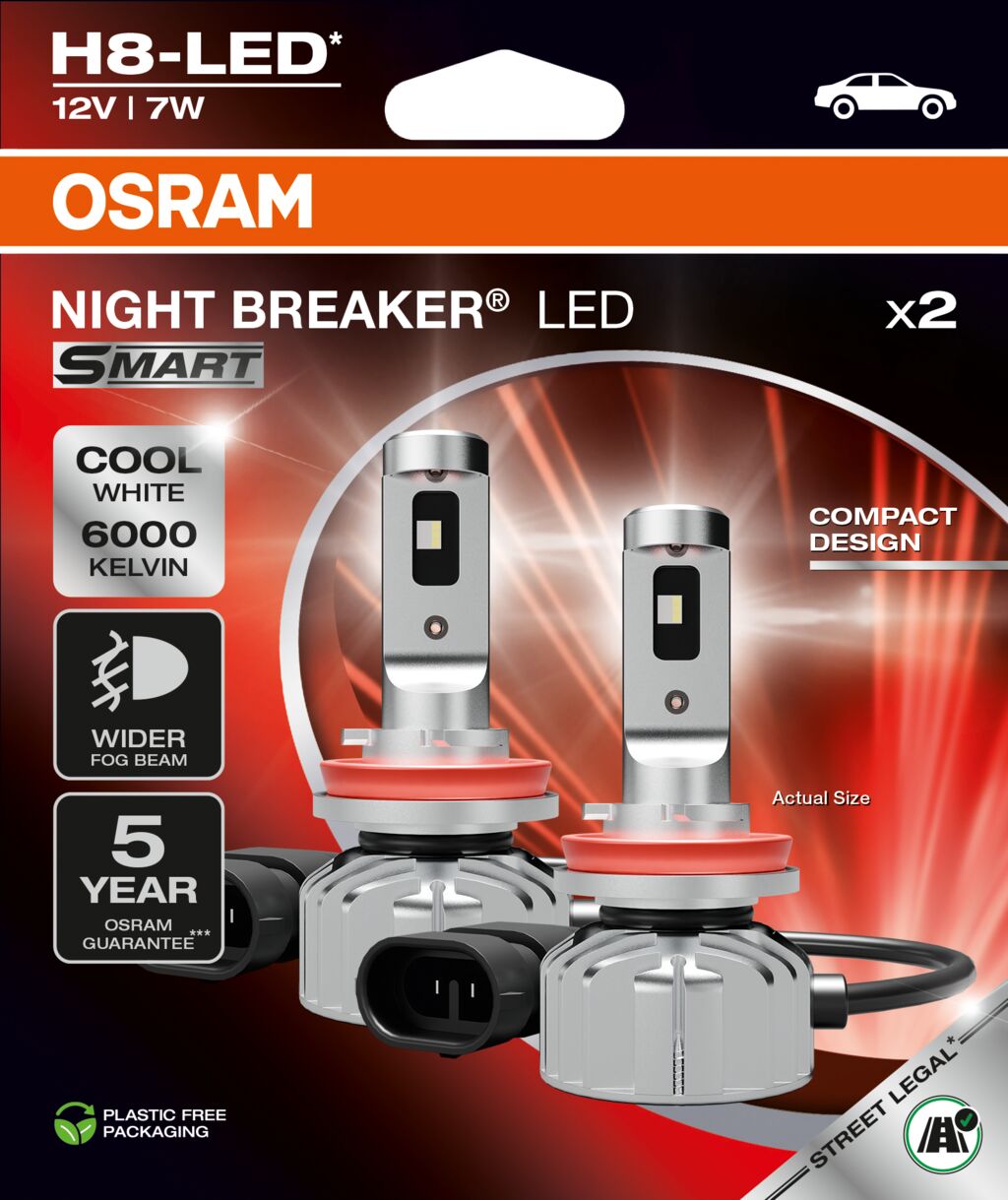 OSRAM NIGHT BREAKER LED SMART – H8 - Carlevel AB - Fordon och delar > Fordonsdelar > Belysning > Halvljus