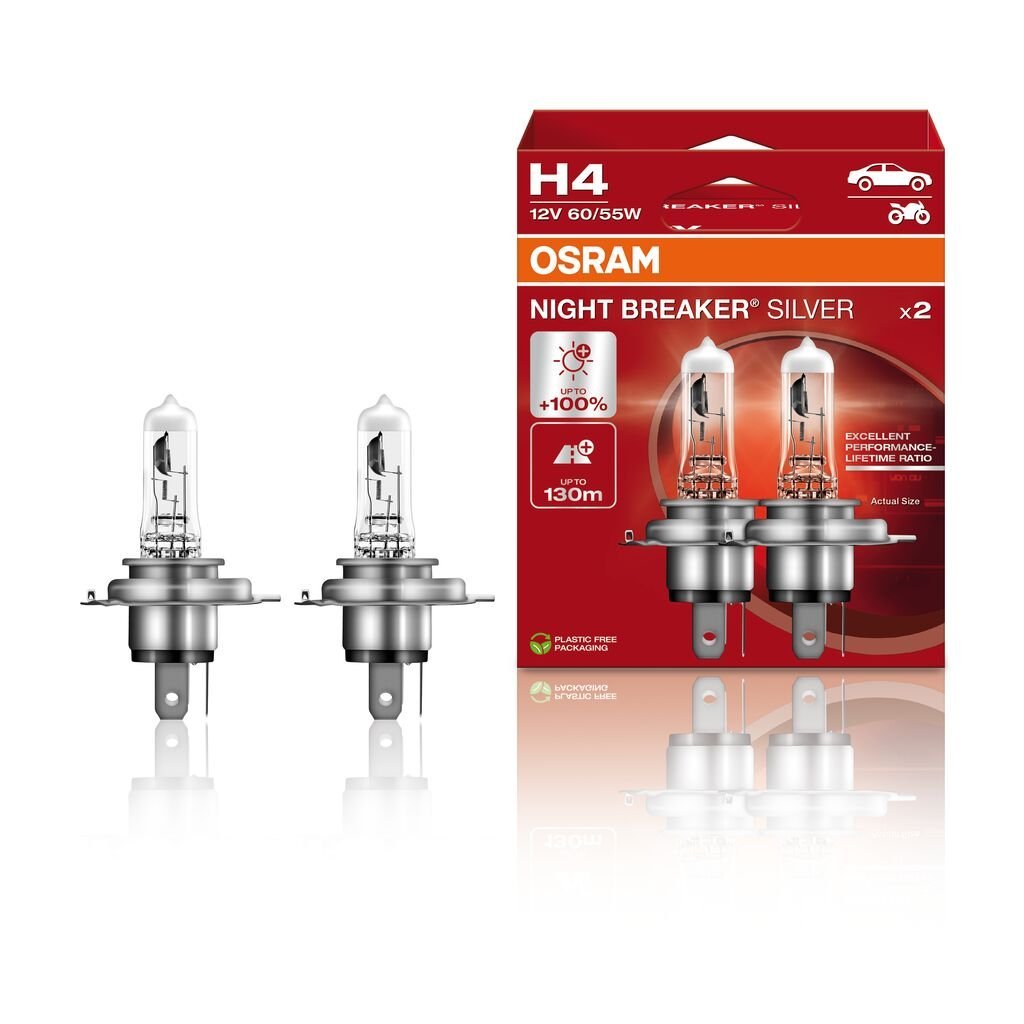 OSRAM NIGHT BREAKER SILVER H4 - Carlevel AB - Fordon och delar > Fordonstillbehör