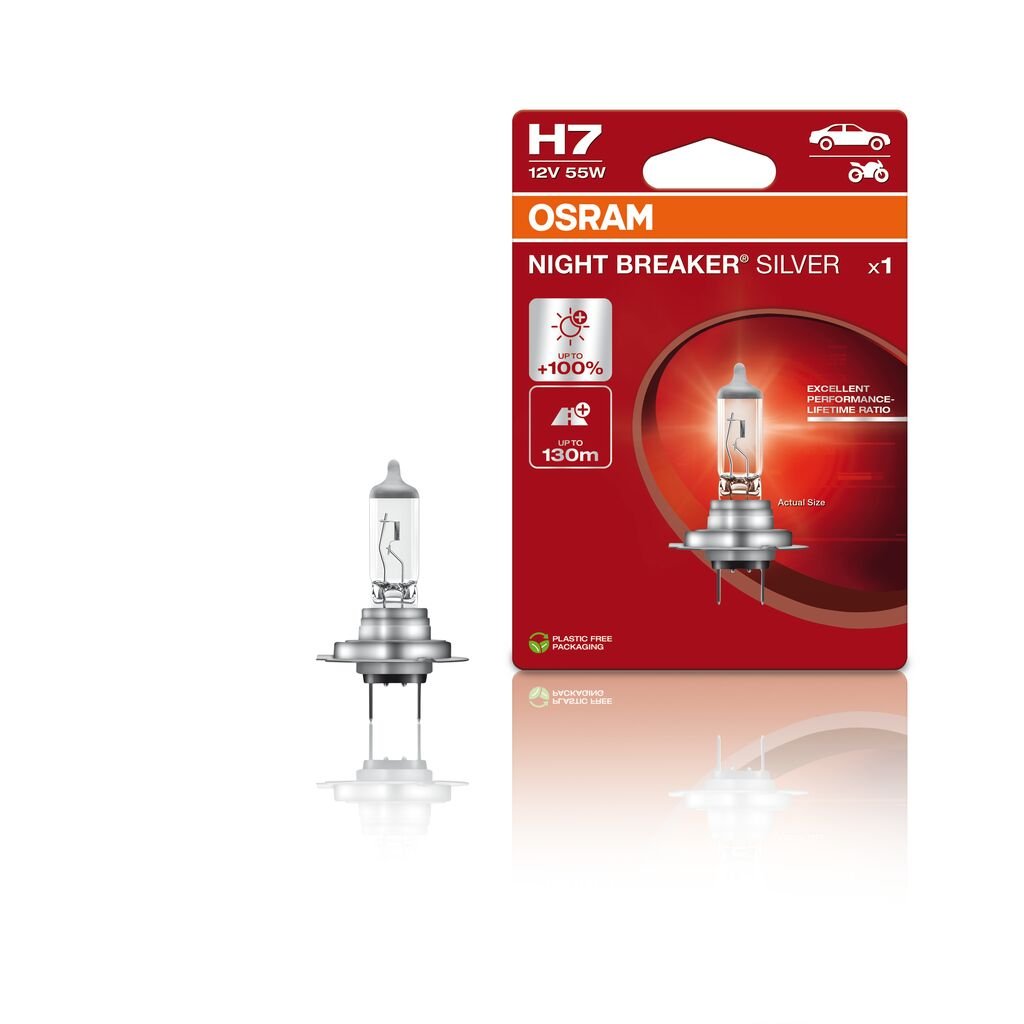 OSRAM NIGHT BREAKER SILVER – H7 – 1 – Pack - Carlevel AB - Fordon och delar > Fordonstillbehör