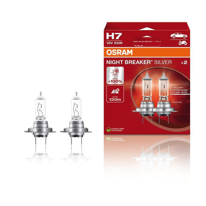 OSRAM NIGHT BREAKER SILVER – H7 – 2 – Pack - Carlevel AB - Fordon och delar > Fordonstillbehör