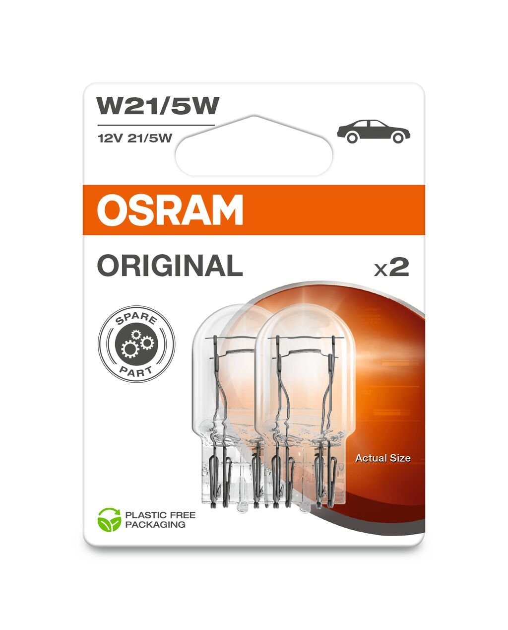 OSRAM ORIGINAL – WEDGE BASE – W21/5W – 2 – PACK - Carlevel AB - Fordon och delar > Fordonstillbehör
