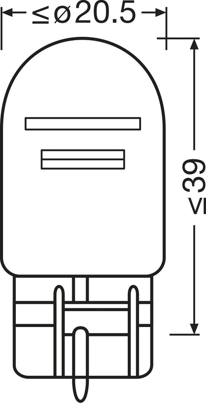 OSRAM ORIGINAL – WEDGE BASE – W21/5W – 2 – PACK - Carlevel AB - Fordon och delar > Fordonstillbehör