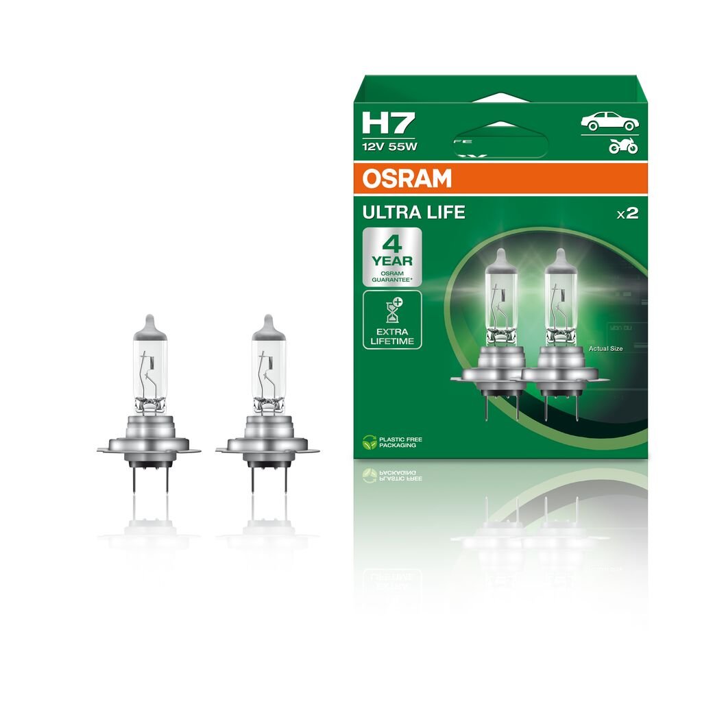 OSRAM Ultra Life – H7 – 2 – Pack - Carlevel AB - Fordon och delar > Fordonstillbehör