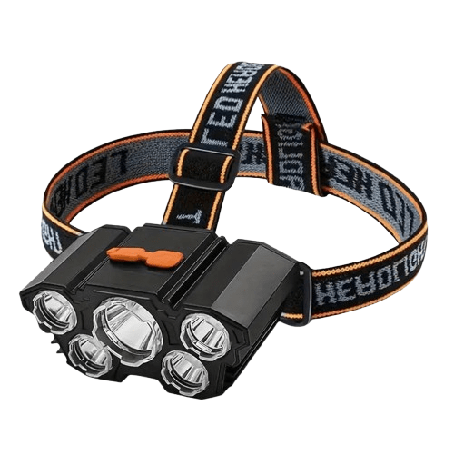 Pannlampa LED uppladdningsbar vattentät – närbild detaljer | Carlevel