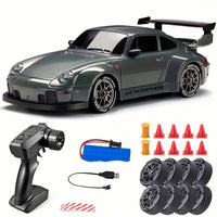 Radiostyrd Porsche 4WD – RC Driftbil med LED - ljus & Däck - Carlevel - 