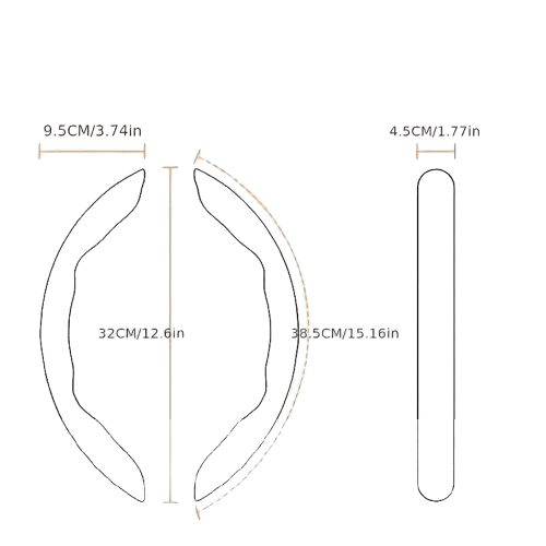 Rattöverdrag – Kolfiber-look 38,5 cm universell passform - Carlevel AB - Fordon och delar > Fordonstillbehör