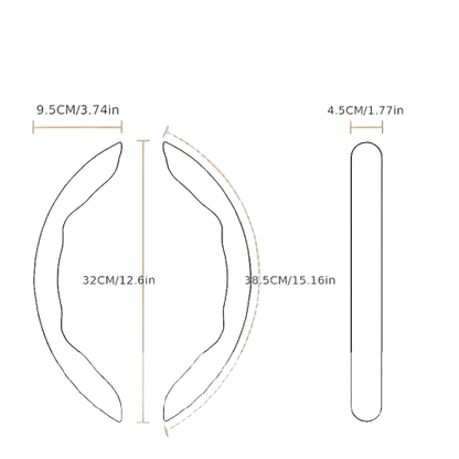 Rattöverdrag – Kolfiber-look 38,5 cm universell passform - Carlevel AB - Fordon och delar > Fordonstillbehör