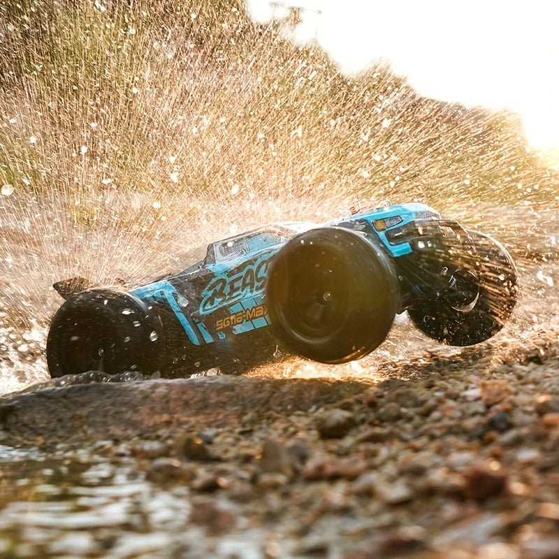 BEAST MAX RC Bil 70 km/h – 4WD Radiostyrd Terrängbil med Borstlos Motor – förpackning och innehåll | Carlevel