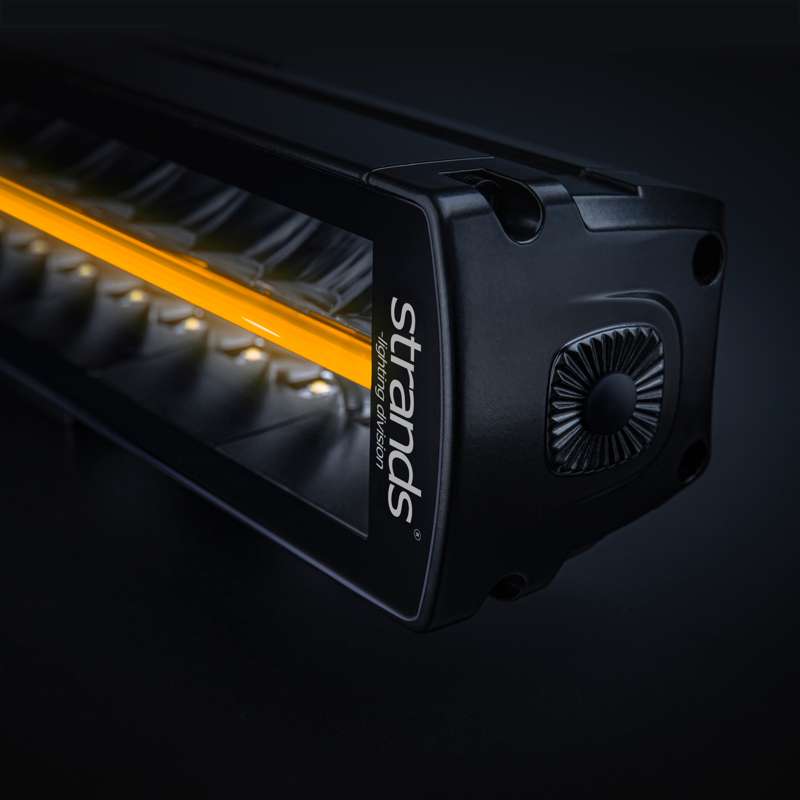 Siberia DR LED - ramp 8″ – 2002 lm – Vit/Orange Pos – Värmelins – Strands - Carlevel - 