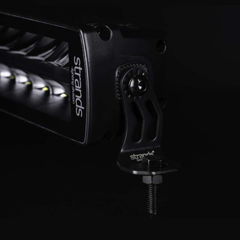 Sidofästen Strands Lighting Division Siberia DR & DRC svart rostfritt – till LED-ramp – produktbild framifrån