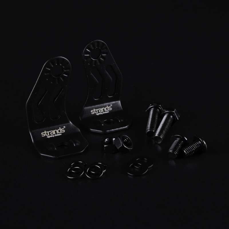 Sidofästen Strands Lighting Division Siberia DR & DRC svart rostfritt – till LED-ramp – närbild detaljer