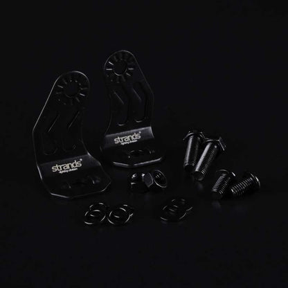 Sidofästen Strands Lighting Division Siberia DR & DRC svart rostfritt – till LED-ramp – närbild detaljer