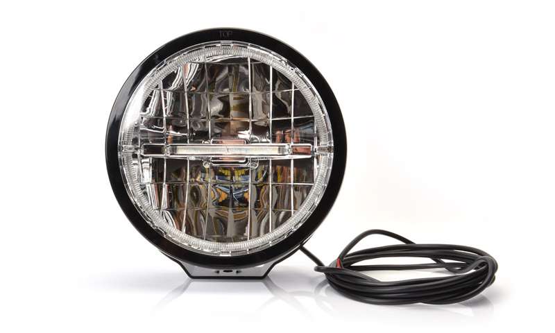 Extraljus Strands Lighting Division Skene 9" ringformat vitt positionsljus – produktvy från sidan | Strands Lighting Division