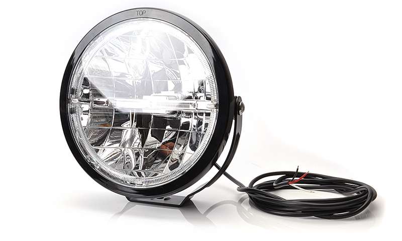Extraljus Strands Lighting Division Skene 9" ringformat vitt positionsljus – närbild detaljer | Strands Lighting Division