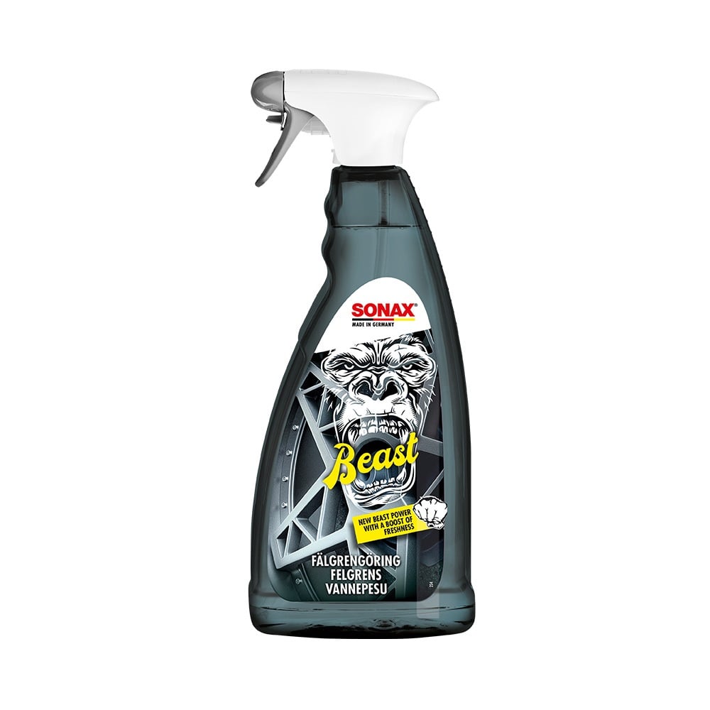 Sonax Beast Fälgrengöring 1L – kraftfull rengöring för alla fälgar - Carlevel - Bilvård > Fälgrengöring