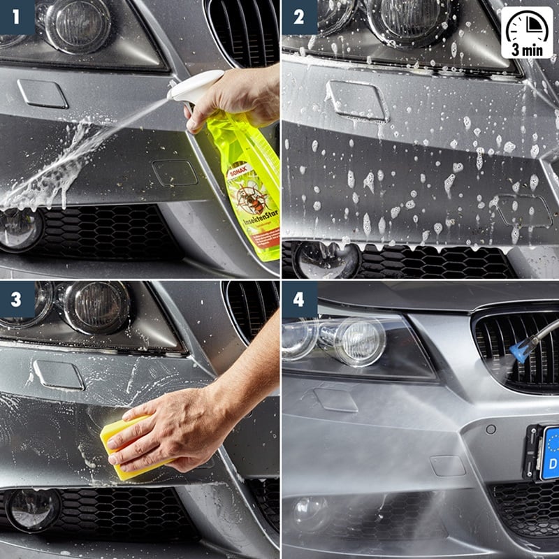 Insektsborttagare SONAX Insect Star 750ml – effektiv rengöring för bilens lack – närbild detaljer | SONAX