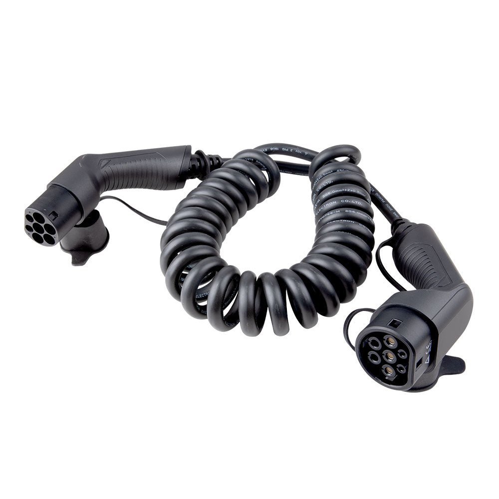 Spiral laddkabel Typ 2 16A 11 kW 7 m – Mode 3 - Carlevel AB - Fordon och delar > Fordonstillbehör