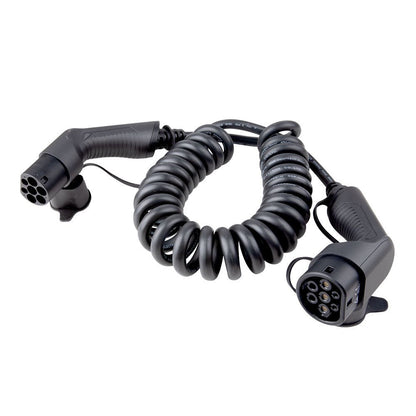 Spiral laddkabel Typ 2 16A 11 kW 7 m – Mode 3 - Carlevel AB - Fordon och delar > Fordonstillbehör