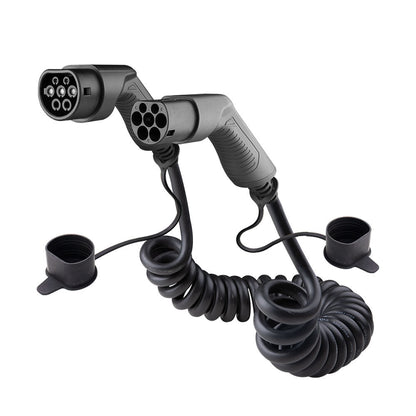 Spiral laddkabel Typ 2 16A 11 kW 7 m – Mode 3 - Carlevel AB - Fordon och delar > Fordonstillbehör