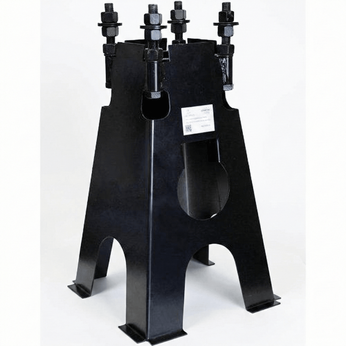 Stålfundament 500 mm – 160 c/c – PCC 4xM20 ISO 7089 FZV - Carlevel - Laddstolpar till laddbox