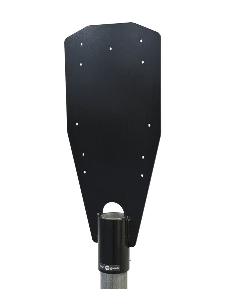 Stolpfäste S-Line Next Green Poleplate 225 Z – 60 mm stolpe singel/dubbel – produktbild framifrån | S-Line