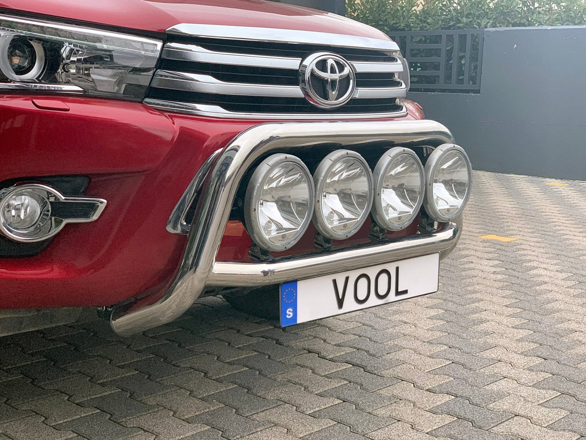 STOR QUADRO 76MM frontbåge – Toyota Hilux 2016–2018 - Carlevel AB - Fordon och delar > Fordonstillbehör