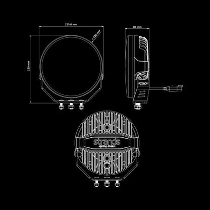 Extraljus Strands Lighting Division Firefly Pro 9″ LED Vit 12076 lm E-godkänd Varningsljus – produktbild 15