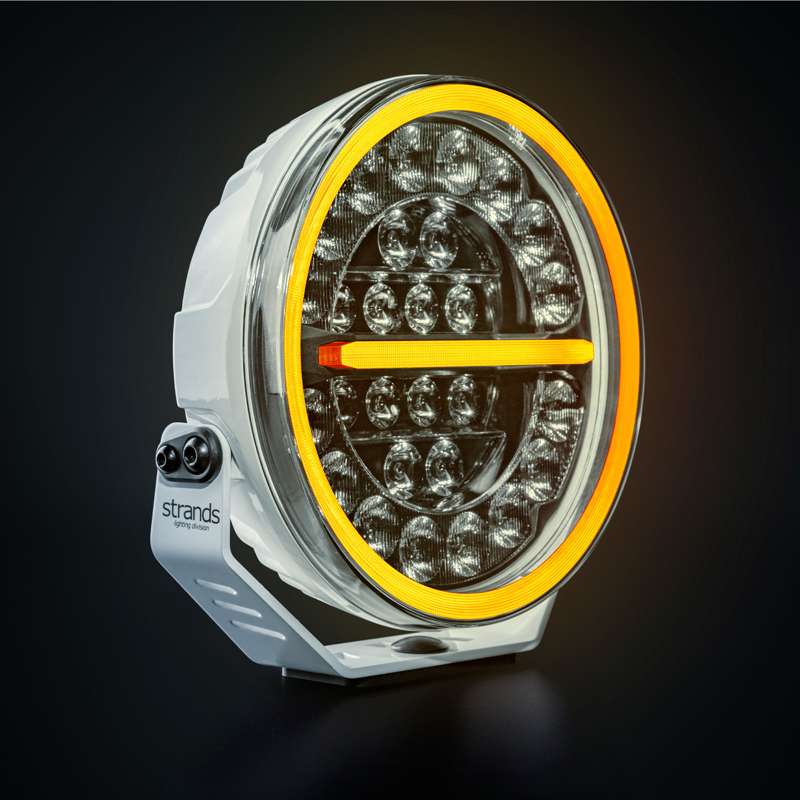 Extraljus Strands Lighting Division Firefly Pro 9″ LED Vit 12076 lm E-godkänd Varningsljus – produktvy från sidan