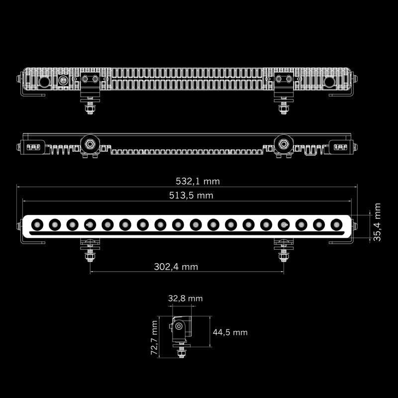Strands Nuuk D-Line Ledramp 20" – 9600 lumen extraljus - Carlevel AB - Fordon och delar > Fordonsdelar > Belysning > Extraljus