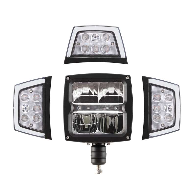 Ploglampa Strands Lighting Division 4-funktion helljus halvljus varningsljus – närbild detaljer | Strands Lighting Division