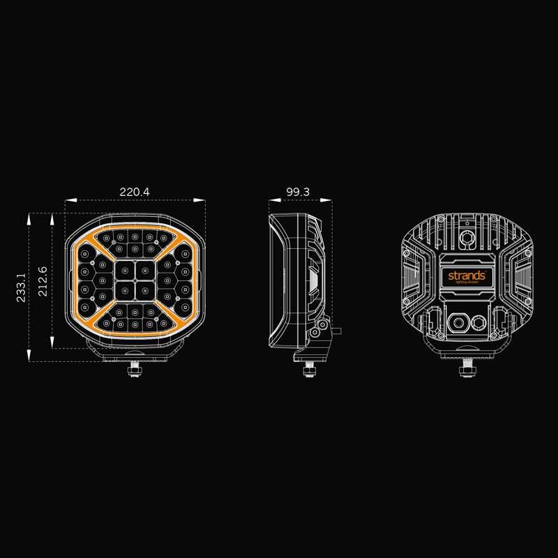 Extraljus Strands Lighting Division Siberia X 9" LED – 13350 lm Xperience Mode – kompletterande vy